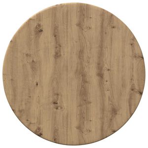 vidaXL Tafelblad &Oslash; 30 x 1,5 cm Rond Bewerkt hout Artisanaal eiken