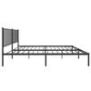vidaXL Bedframe met hoofdbord metaal zwart 183x213 cm