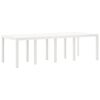 vidaXL Tuin Eettafel Wit 250 x 100 x 73 cm poly rattan