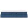 vidaXL Opslag bed met matras met matras Blauw 100 x 200 cm Polyester