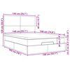 vidaXL Ottoman bed met matras 140x190cm stof donkerbruin