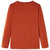Kindershirt met lange mouwen 92 lichtroestkleurig
