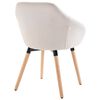 vidaXL Eetkamerstoelen 6 st stof crème
