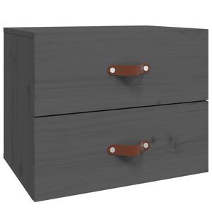 vidaXL Nachtkastje wandgemonteerd 50x36x40 cm grijs
