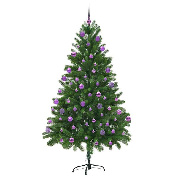 vidaXL Kerstboom met 300 LED met standaard Groen 210 cm PE