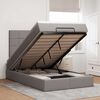 vidaXL Ottoman bed met matras en LED's 120x200cm stof taupe