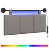 vidaXL Hangend hoofdbord Taupe Fluweel