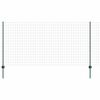 vidaXL Euro-hek met palen 10 x 1,2 m PVC-Coated Staal Groen Mesh