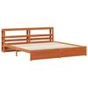 vidaXL Bedframe met hoofdeinde Wasbruin 200 x 200 cm Massief Vurenhout