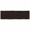 vidaXL Tafelblad natuurlijke rand 200x60x(2-4)cm eikenhout donkerbruin