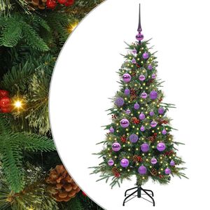 vidaXL Kunstmatige Inklapbare Kerstboom Groen 120 cm PE en PVC