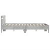 vidaXL Bedframe met hoofdeinde bewerkt hout betongrijs 120x200 cm