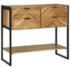 vidaXL Wandtafel met lade Bruin 90 x 35 x 80 cm Massief Acaciahout