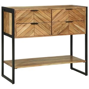 vidaXL Wandtafel met lade Bruin 90 x 35 x 80 cm Massief Acaciahout