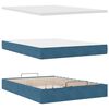 vidaXL Ottoman bed met matrassen 140x190cm fluweel donkerblauw