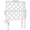 vidaXL Hoofdbord Zwart 100 cm Stof