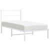 vidaXL Bedframe met hoofdbord metaal wit 90x200 cm