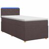 vidaXL Boxspringbed met matras Donkerbruin 80 x 200 cm Stof