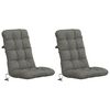 vidaXL 2-delige Hoogrug Kussen VIANEN 2 st 100% Polyester Grijs
