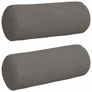vidaXL Bolster Kussens 2 pcs Lichtgrijs &Oslash; 15 x 40 cm Katoen Stof