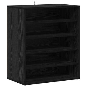 vidaXL Schoenenkast 60 x 35 x 70 cm Bewerkt hout Zwart eiken