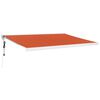 vidaXL Luifel uittrekbaar 4,5x3 m stof en aluminium oranje en bruin