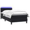 vidaXL Boxspring met matras en LED fluweel zwart 100x210 cm