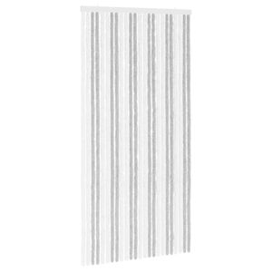 vidaXL Insecten Gordijn Chenille Lichtgrijs en wit. 100 x 200 cm