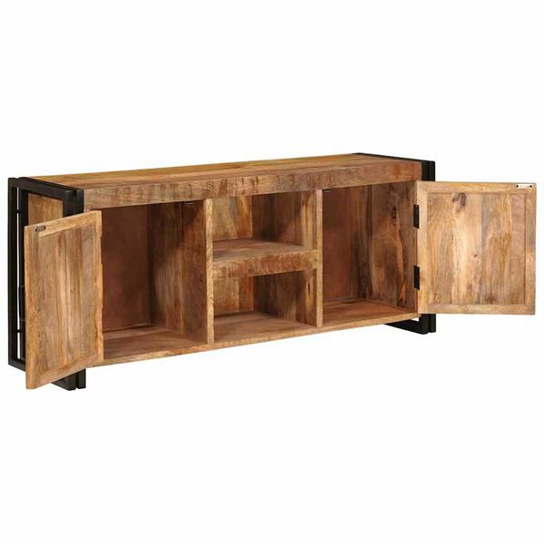 vidaXL TV-kast Bruin 120 x 30 x 50 cm Massief ruw mangohout