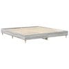 vidaXL Bedframe zonder matras 200x200 cm spaanplaat grijs sonoma