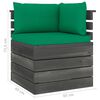 vidaXL 10-delige Loungeset met kussens pallet massief grenenhout