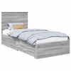 vidaXL Bedframe met lade Grijs Sonoma 100 x 200 cm Bewerkt hout