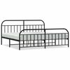 vidaXL Bedframe met hoofd- en voeteneinde metaal zwart 193x203 cm
