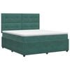 vidaXL Boxspringbed met matras Donkergroen 160 x 200 cm Fluweel