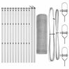 vidaXL zeshoekig gaashek met grondbevestiging 25 x 0,4 m zilver Mesh
