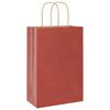 vidaXL Papieren zakken 250 st met hengsels 21x11x31 cm rood