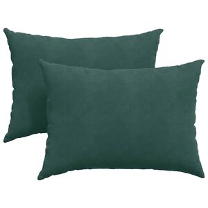 vidaXL Sofa Kussens 2 stuks Donkergroen 70 x 50 cm Cordstof