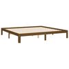 vidaXL Bedframe met hoofdbord massief hout honingbruin 200x200 cm