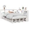 vidaXL Bed met boekenkast zonder matras grenenhout wit 120x200 cm