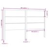 vidaXL Hoofdbord 206x4x100 cm massief grenenhout wit
