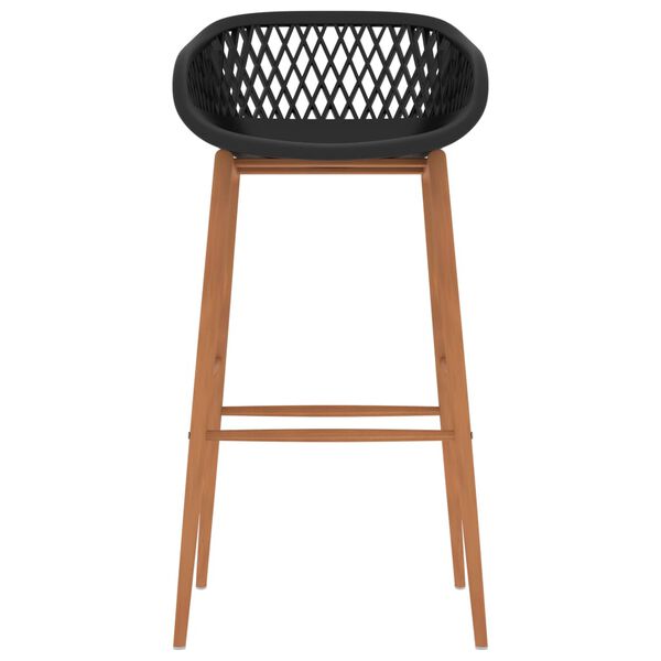vidaXL Barstoelen 2 st zwart