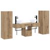 vidaXL Badkamermeubelset 5 st Artisanaal eiken 33 x 34,5 x 100 cm