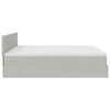vidaXL Ottoman bed met matras en LED's 180x200cm fluweel lichtgrijs