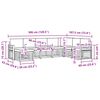 vidaXL Sofa-Sets 8 pcs Natuurlijk en Cr&egrave;me Massief Acaciahout