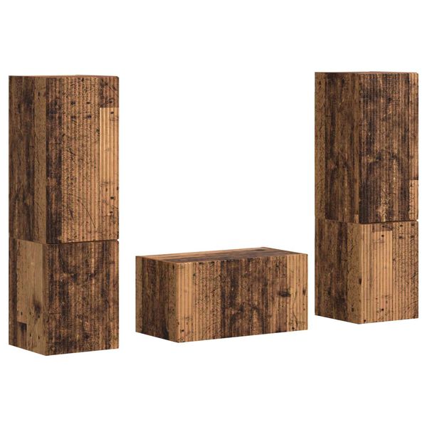 vidaXL Tv-meubelset 5 pcs Oud Hout Bewerkt hout