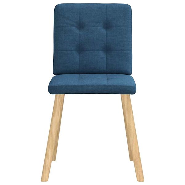 vidaXL Eetkamerstoelen 6 st stof blauw