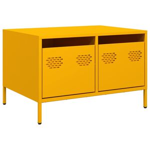 vidaXL Tv-meubel 68x50x43,5 cm koudgewalst staal mosterdgeel