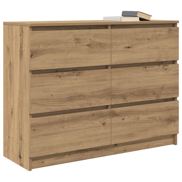 vidaXL Dressoir 100x35x76 cm spaanplaat ambachtelijk eikenkleurig