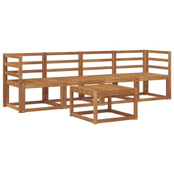 vidaXL Buiten bankenset 5 pcs Naturel Massief Acaciahout