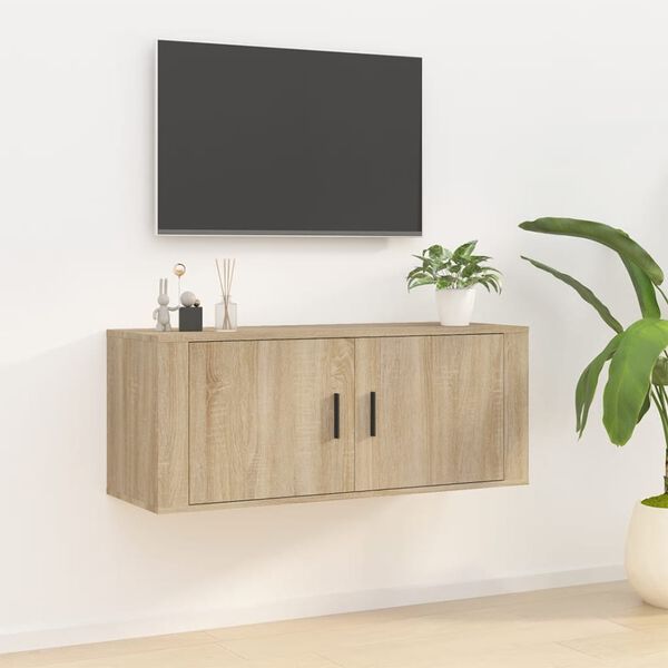 vidaXL Tv-wandmeubel 100x34,5x40 cm sonoma eikenkleurig